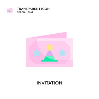 Davet vektör simgesi. Düz çizim. EPS 10 vektörü.