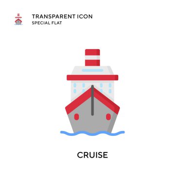 Seyir vektör simgesi. Düz çizim. EPS 10 vektörü.