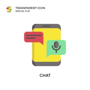 Sohbet vektörü simgesi. Düz çizim. EPS 10 vektörü.