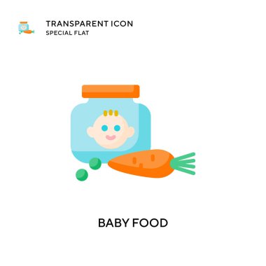 Bebek maması ikonu. Düz çizim. EPS 10 vektörü.