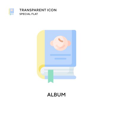 Albüm vektör simgesi. Düz çizim. EPS 10 vektörü.