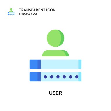 Kullanıcı vektör simgesi. Düz çizim. EPS 10 vektörü.