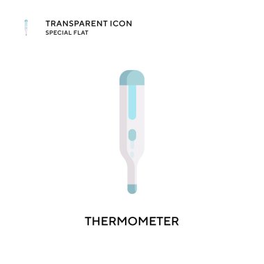 Termometre vektör simgesi. Düz çizim. EPS 10 vektörü.