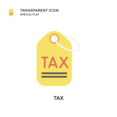 Vergi vektör simgesi. Düz çizim. EPS 10 vektörü.