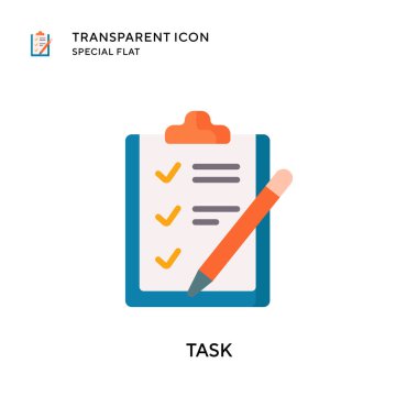 Görev vektör simgesi. Düz çizim. EPS 10 vektörü.