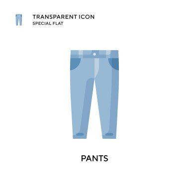 Pantolon vektör simgesi. Düz çizim. EPS 10 vektörü.