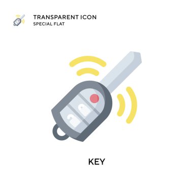 Anahtar vektör simgesi. Düz çizim. EPS 10 vektörü.