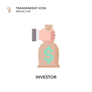 Yatırım vektör simgesi. Düz çizim. EPS 10 vektörü.