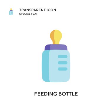 Şişe vektör ikonu besleniyor. Düz çizim. EPS 10 vektörü.