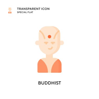 Budist vektör ikonu. Düz çizim. EPS 10 vektörü.