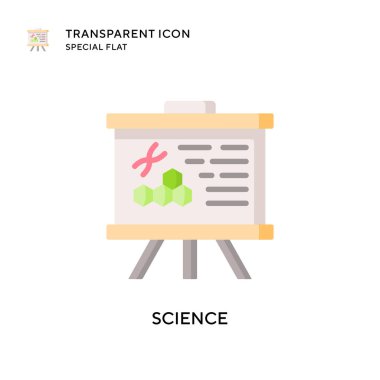 Bilim vektör simgesi. Düz çizim. EPS 10 vektörü.