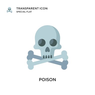 Zehirli vektör ikonu. Düz çizim. EPS 10 vektörü.