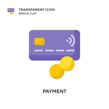 Ödeme vektör simgesi. Düz çizim. EPS 10 vektörü.