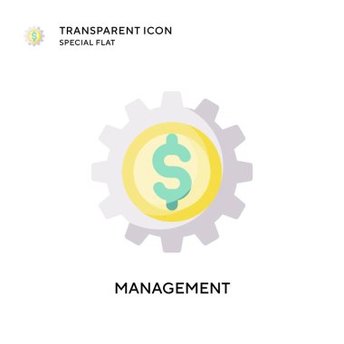 Yönetim vektör simgesi. Düz çizim. EPS 10 vektörü.