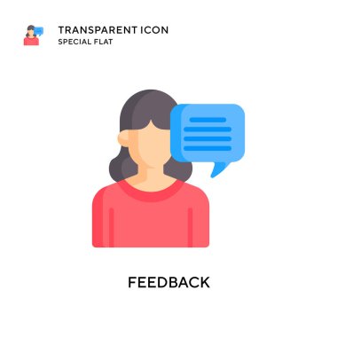 Geri besleme vektör simgesi. Düz çizim. EPS 10 vektörü.