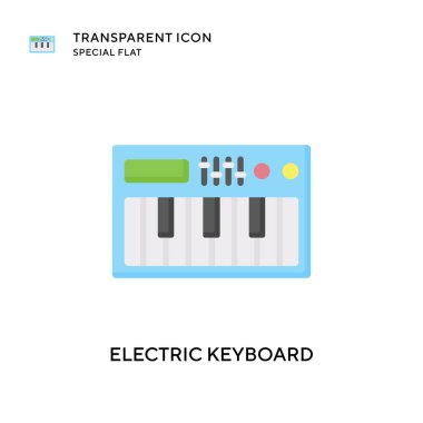 Elektrikli klavye vektör simgesi. Düz çizim. EPS 10 vektörü.