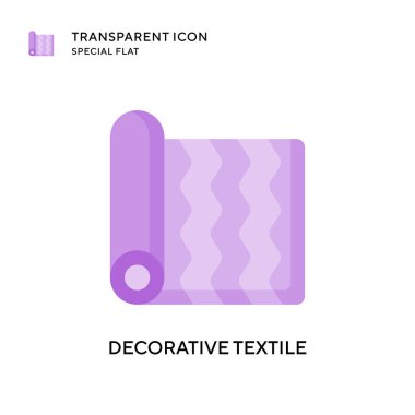 Dekoratif tekstil vektör simgesi. Düz çizim. EPS 10 vektörü.