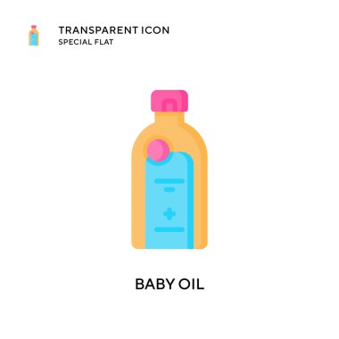 Bebek yağı ikonu. Düz çizim. EPS 10 vektörü.