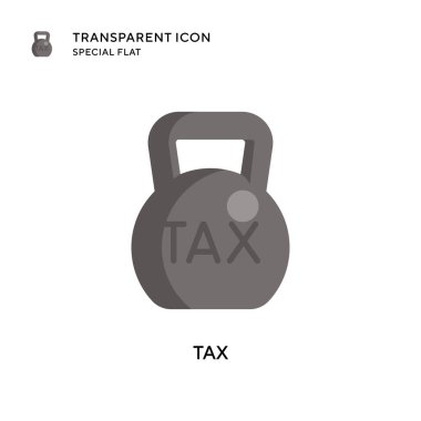 Vergi vektör simgesi. Düz çizim. EPS 10 vektörü.