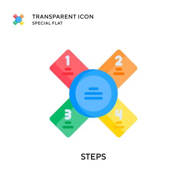 Adımlar vektör simgesi. Düz çizim. EPS 10 vektörü.