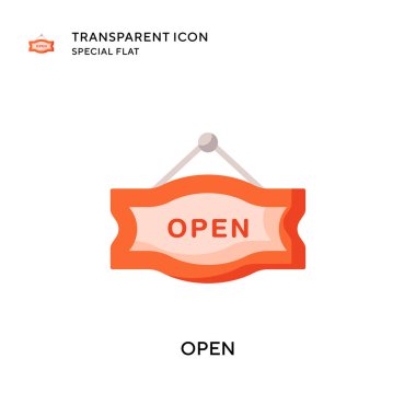 Vektör simgesini aç. Düz çizim. EPS 10 vektörü.