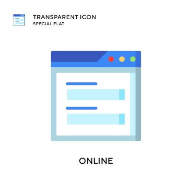 Çevrimiçi vektör simgesi. Düz çizim. EPS 10 vektörü.