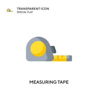 Şerit vektör simgesi ölçülüyor. Düz çizim. EPS 10 vektörü.