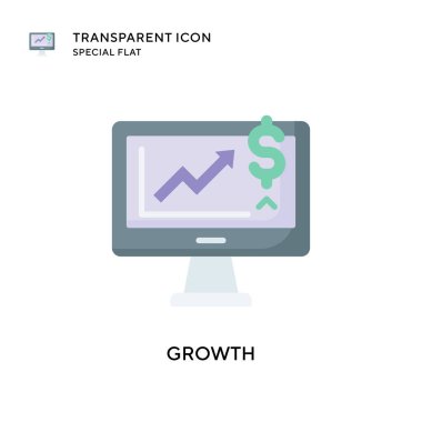 Büyüme vektör simgesi. Düz çizim. EPS 10 vektörü.
