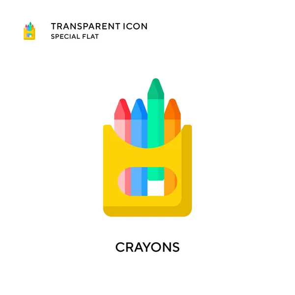 Crayons Vectoricoon Platte Stijl Illustratie Eps Vector — Stockvector
