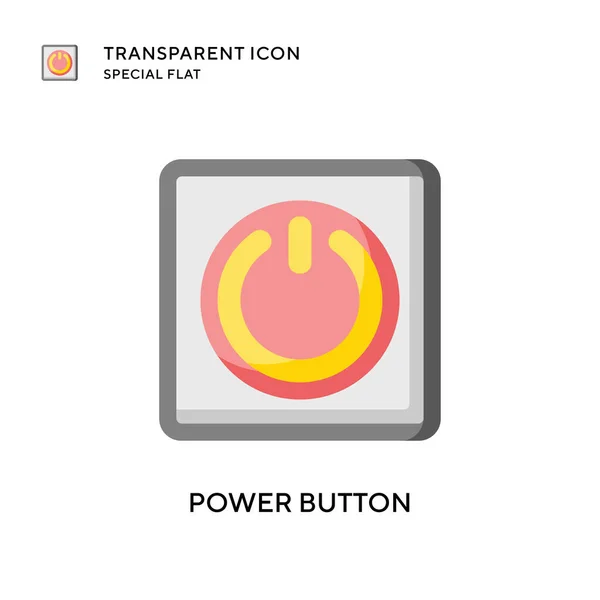 電源ボタンのベクトルアイコン フラットスタイルのイラスト Eps 10ベクトル — ストックベクタ