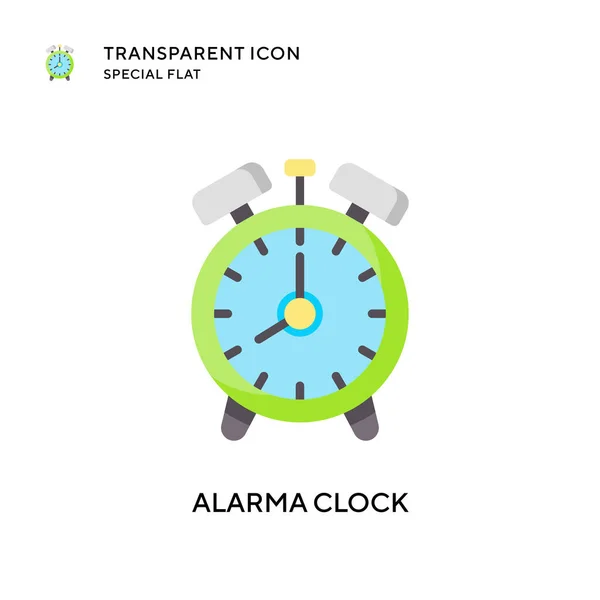 Icône Vectorielle Horloge Alarma Illustration Style Plat Vecteur Eps — Image vectorielle