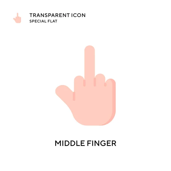 Middle Finger Vector Icon Flat Style Illustration Eps Vector Royalty Free Stock Illustrations