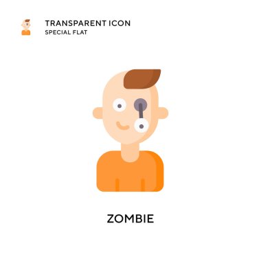 Zombi vektör simgesi. Düz çizim. EPS 10 vektörü.