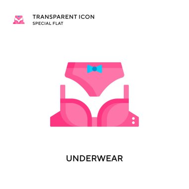 İç çamaşırı vektör simgesi. Düz çizim. EPS 10 vektörü.