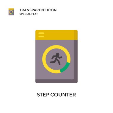 Adım karşı vektör simgesi. Düz çizim. EPS 10 vektörü.