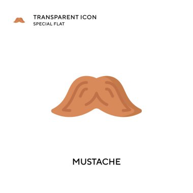 Bıyık vektör simgesi. Düz çizim. EPS 10 vektörü.