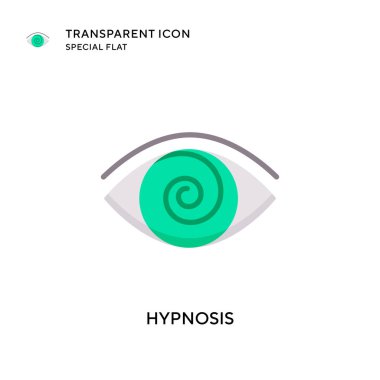 Hipnoz vektör ikonu. Düz çizim. EPS 10 vektörü.