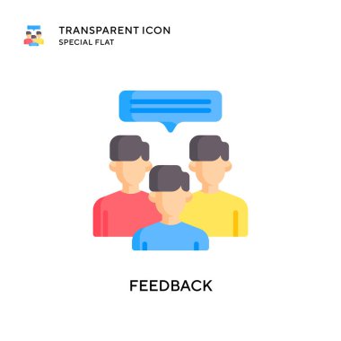 Geri besleme vektör simgesi. Düz çizim. EPS 10 vektörü.