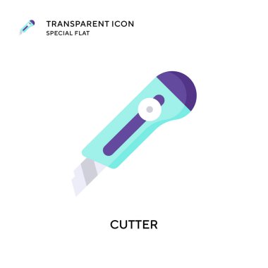 Kesici vektör simgesi. Düz çizim. EPS 10 vektörü.