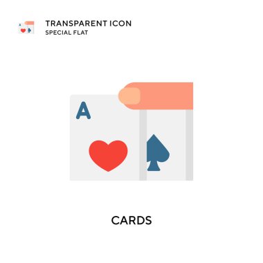 Kart vektör simgesi. Düz çizim. EPS 10 vektörü.