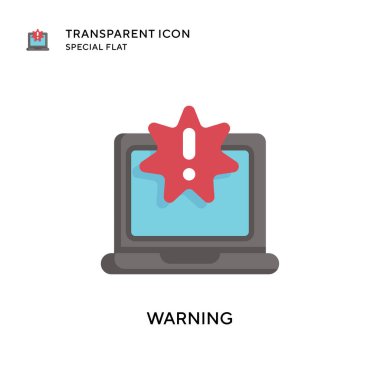 Uyarı vektör simgesi. Düz çizim. EPS 10 vektörü.