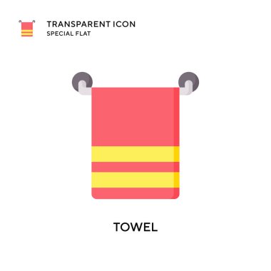 Havlu vektör simgesi. Düz çizim. EPS 10 vektörü.