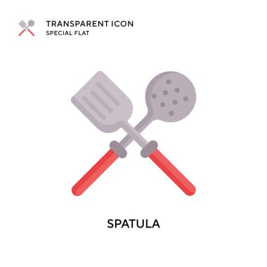 Spatula vektör simgesi. Düz çizim. EPS 10 vektörü.