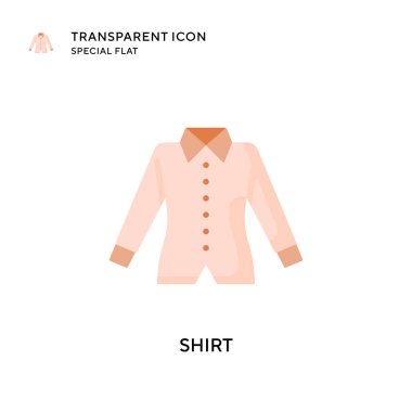 Gömlek vektör simgesi. Düz çizim. EPS 10 vektörü.