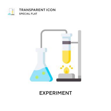 Deney vektör simgesi. Düz çizim. EPS 10 vektörü.