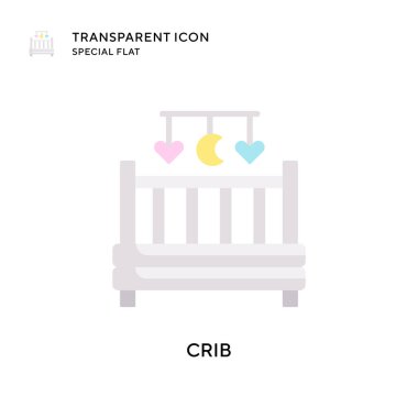 Beşik vektör simgesi. Düz çizim. EPS 10 vektörü.