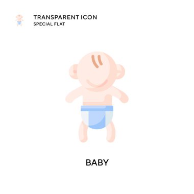 Bebek vektör ikonu. Düz çizim. EPS 10 vektörü.