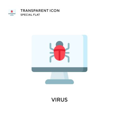 Virüs vektör simgesi. Düz çizim. EPS 10 vektörü.