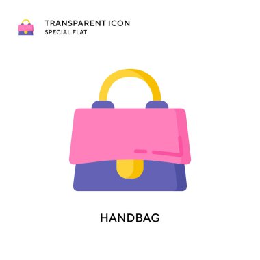 Çanta vektör simgesi. Düz çizim. EPS 10 vektörü.