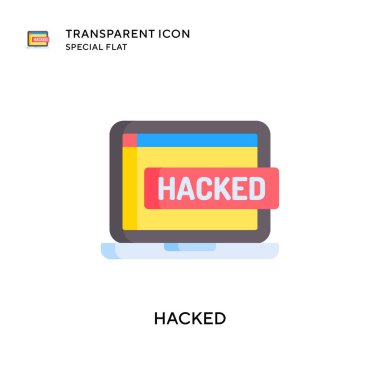 Hacklenmiş vektör simgesi. Düz çizim. EPS 10 vektörü.